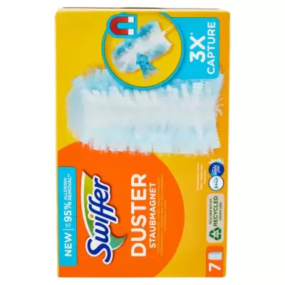 Swiffer Duster Catches Dust cu Ambi Pur Perfume - Reumple 7 Dusters pentru Praf Bax 6 buc.